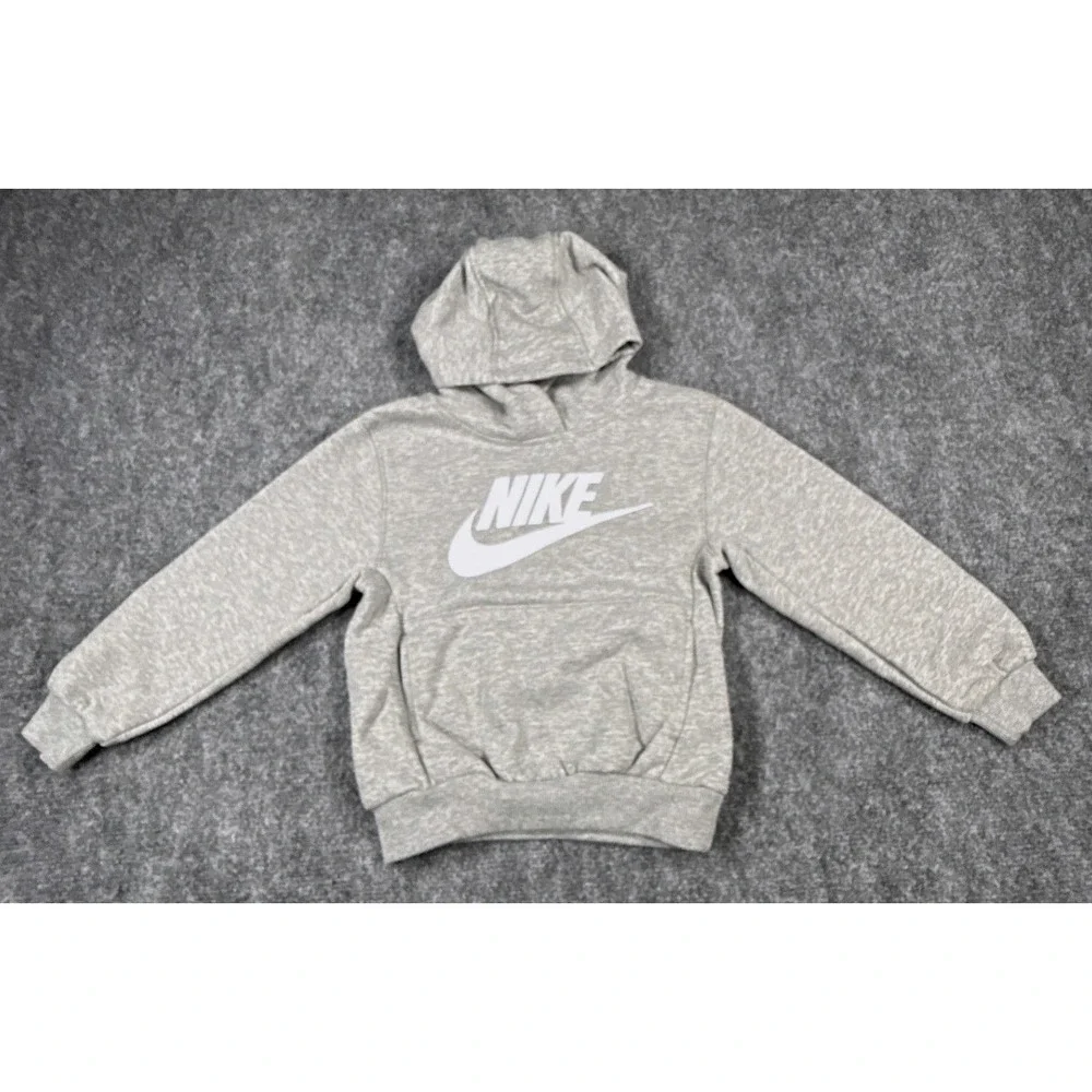 Nike Boy's Size 4 XS Heather Gray Fleece Hoodie NWT